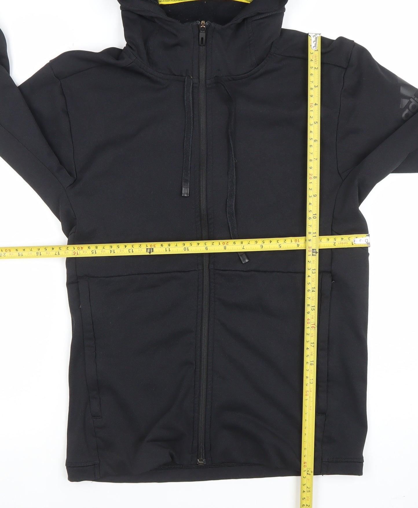 Mens UK Size XS adidas Black Full Zip Hoodie