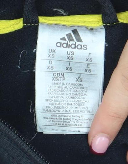 Mens UK Size XS adidas Black Full Zip Hoodie