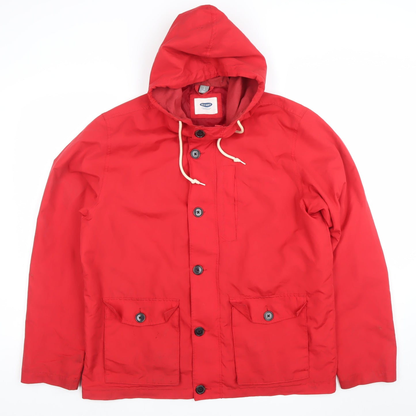 Womens UK Size L Old Navy Red Parka Coat