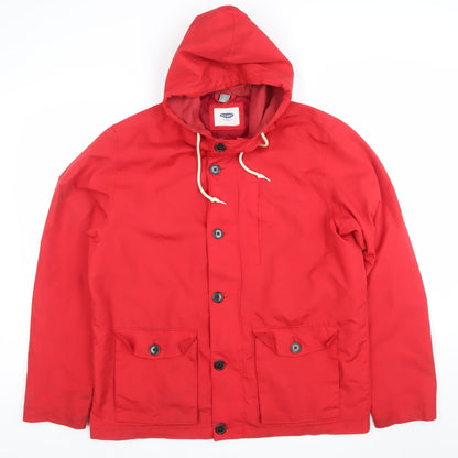Womens UK Size L Old Navy Red Parka Coat