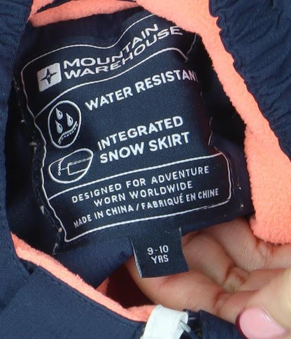 Girls UK Size 9-10 Years Mountain Warehouse Blue Ski Jacket