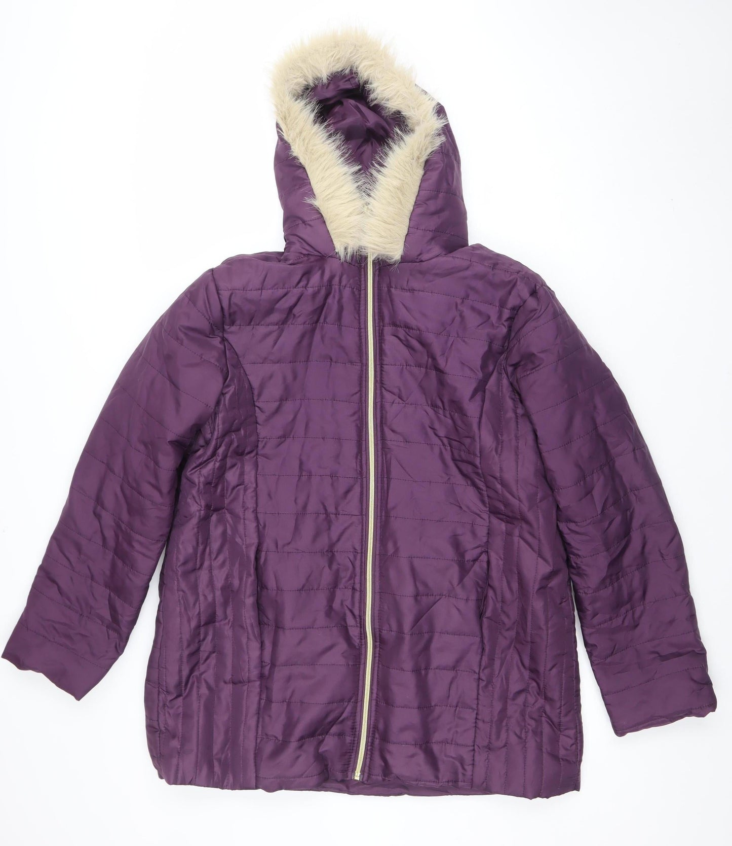 Womens UK Size M nathalie andersen Purple Puffer Jacket