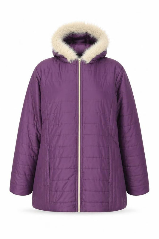 Womens UK Size M nathalie andersen Purple Puffer Jacket