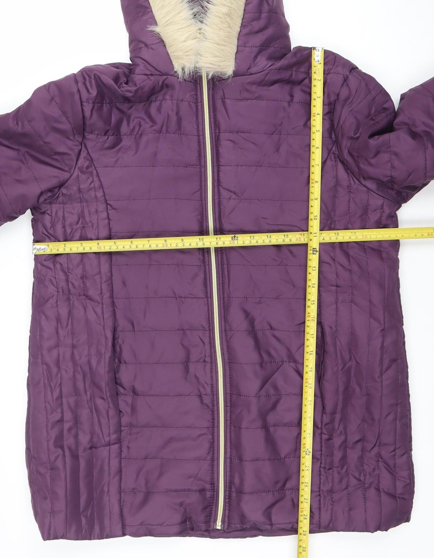 Womens UK Size M nathalie andersen Purple Puffer Jacket