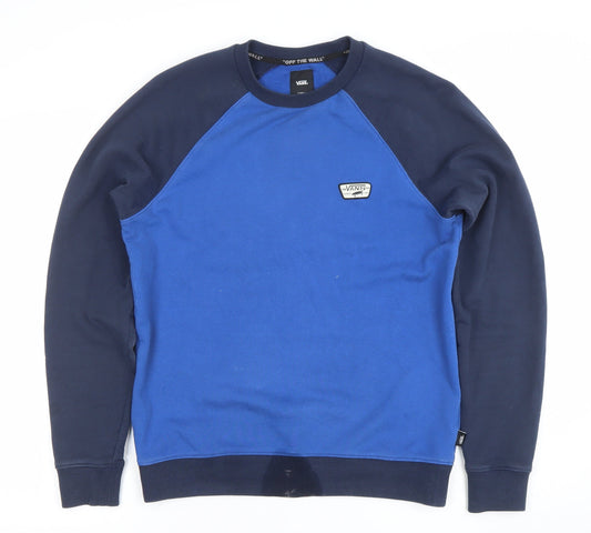 Mens UK Size XS VANS Blue Pullover Sweatshirt