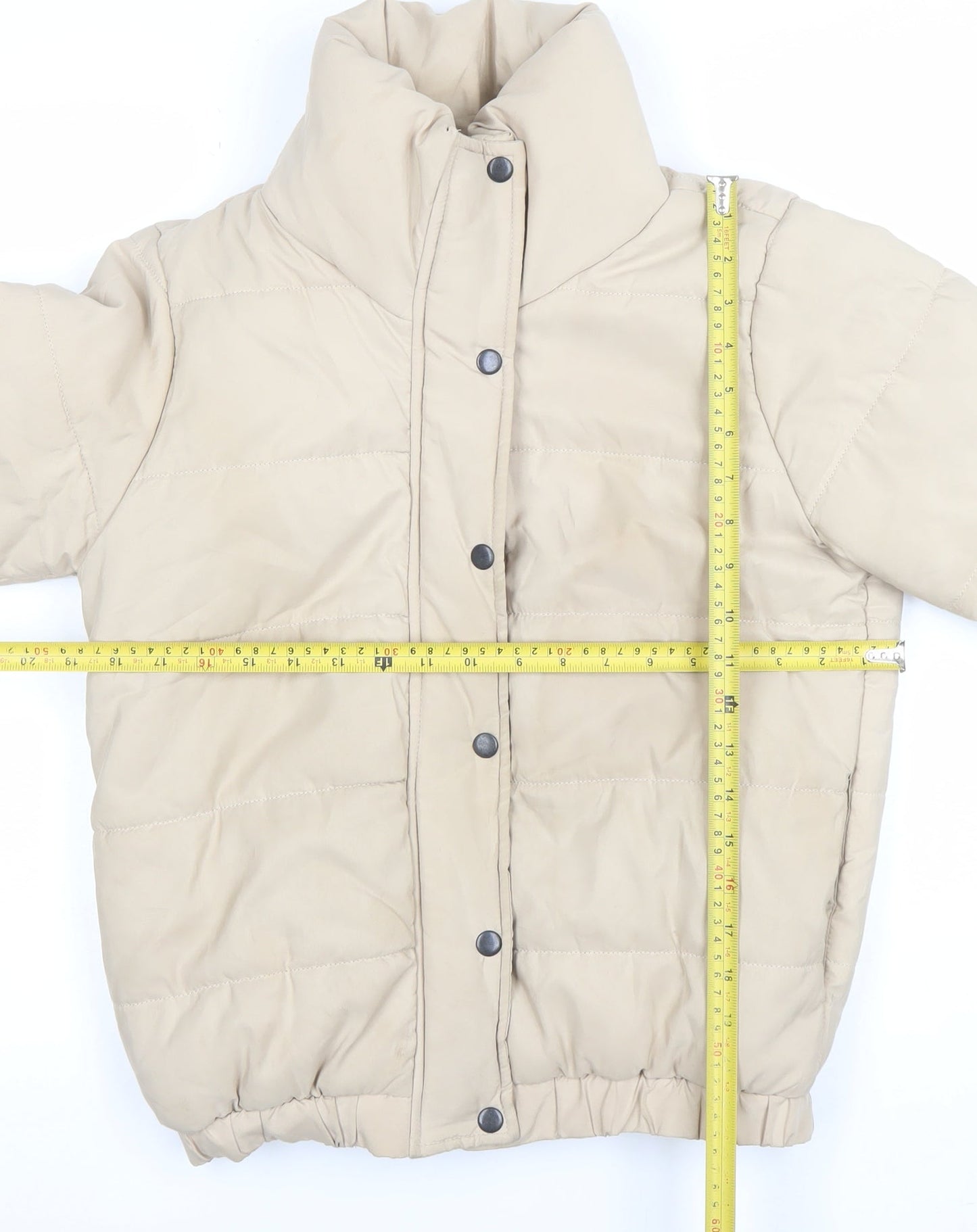 Womens UK Size 8 Boohoo Beige Puffer Jacket