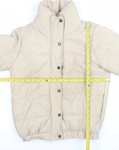 Womens UK Size 8 Boohoo Beige Puffer Jacket