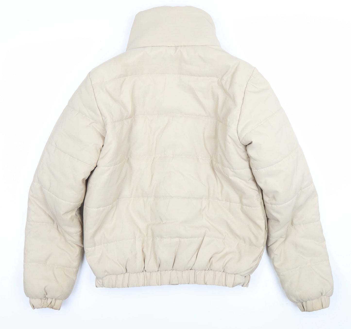 Womens UK Size 8 Boohoo Beige Puffer Jacket