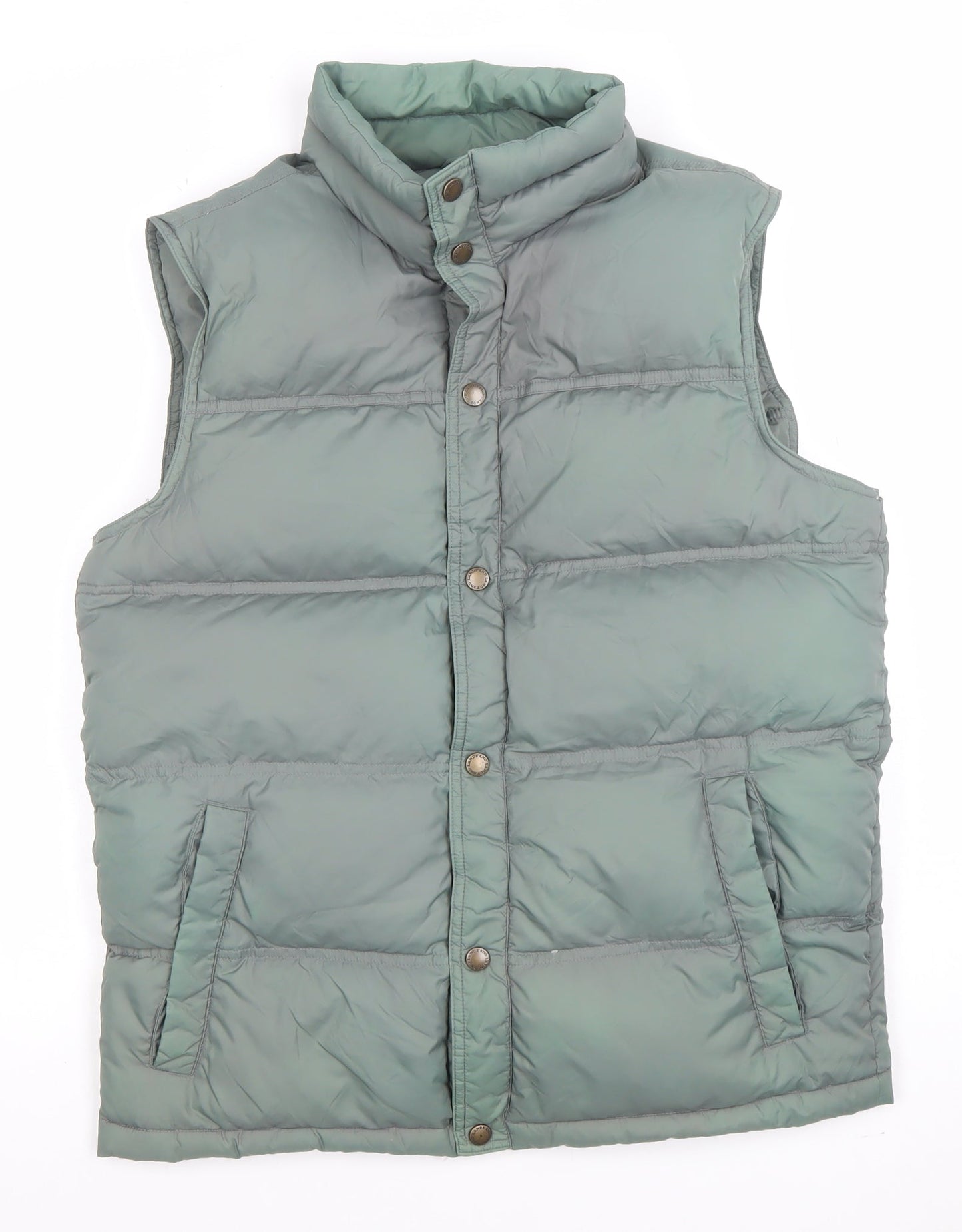 Mens UK Size S Lands' End Green Puffer Jacket