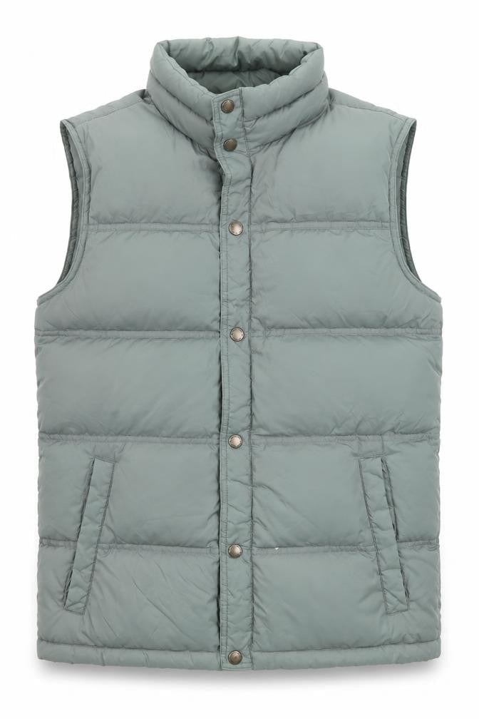 Mens UK Size S Lands' End Green Puffer Jacket