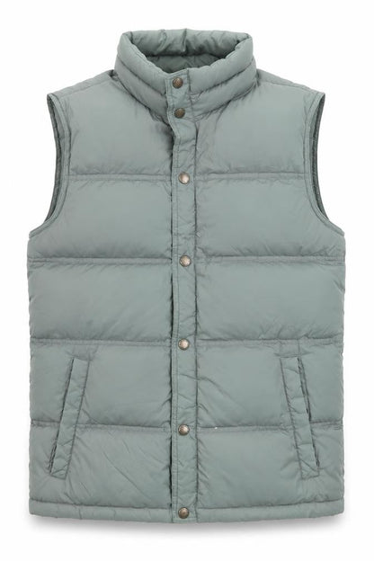 Mens UK Size S Lands' End Green Puffer Jacket