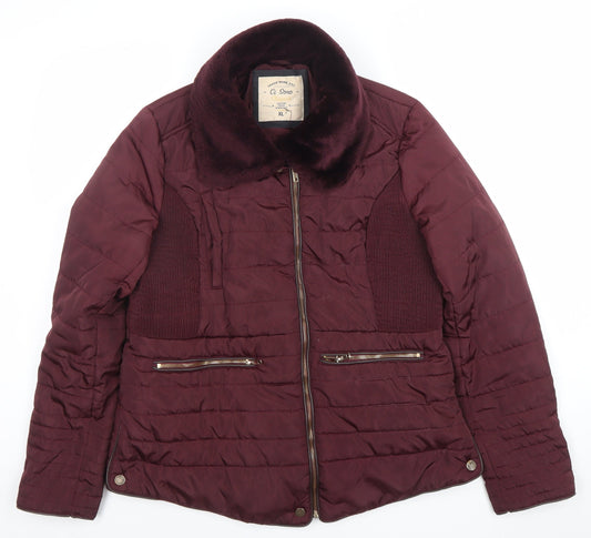 Womens UK Size XL CI SONO Red Puffer Jacket