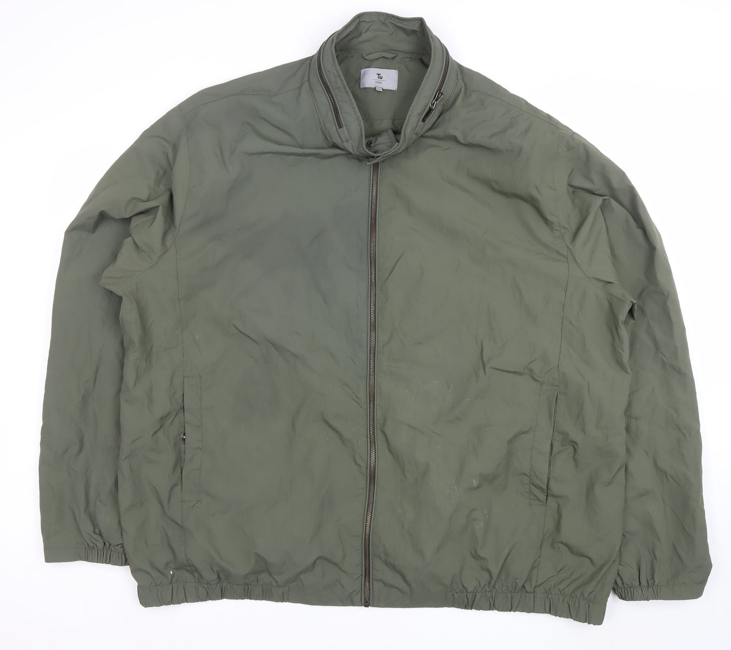 Tu Men’s Green 3XL Full Zip Lightweight Nylon Jacket