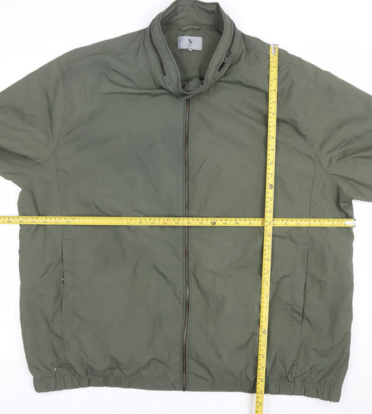 Tu Men’s Green 3XL Full Zip Lightweight Nylon Jacket