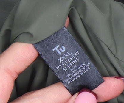 Tu Men’s Green 3XL Full Zip Lightweight Nylon Jacket