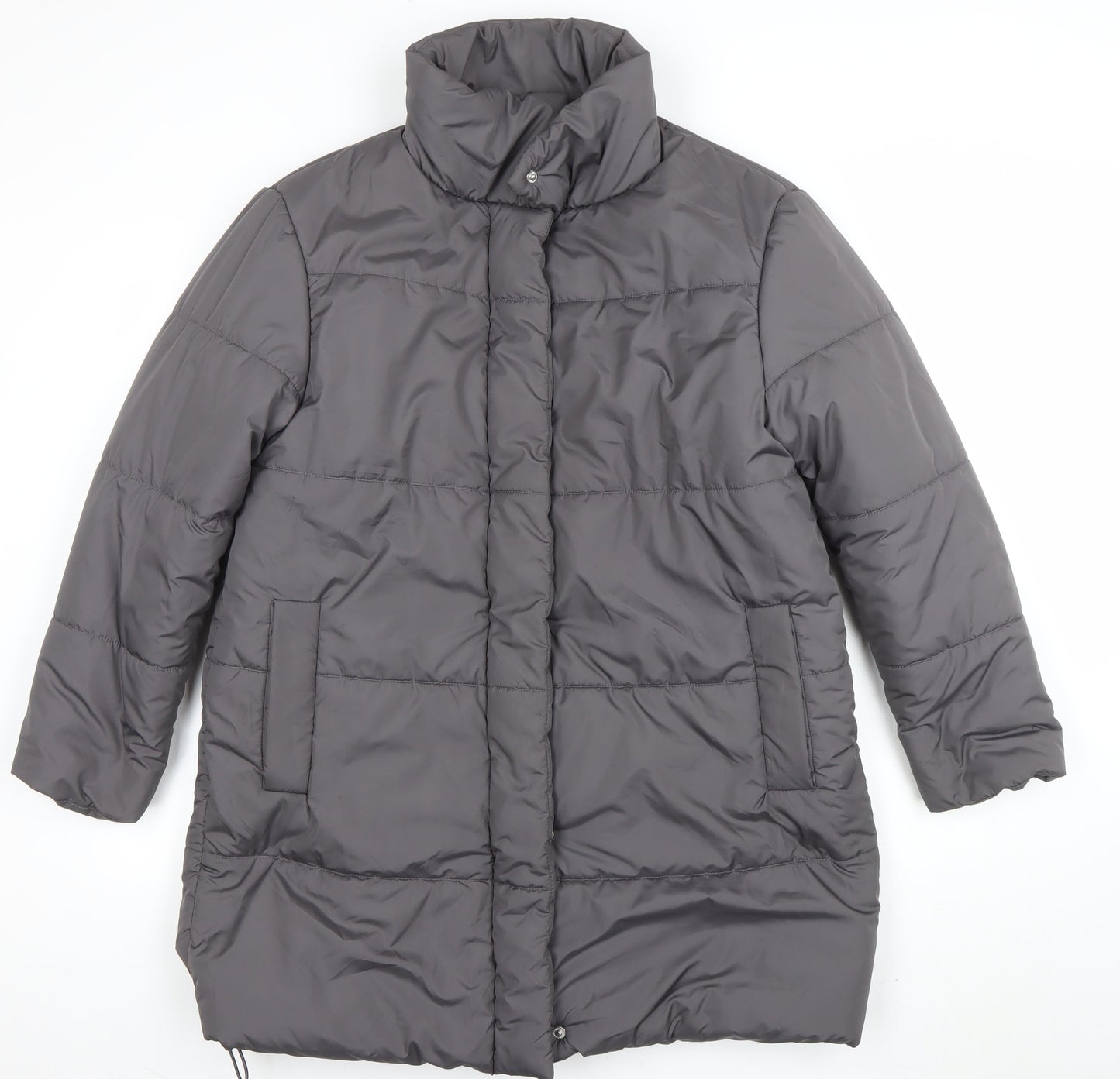 Womens UK Size 10 New Look Grey Puffer Jacket