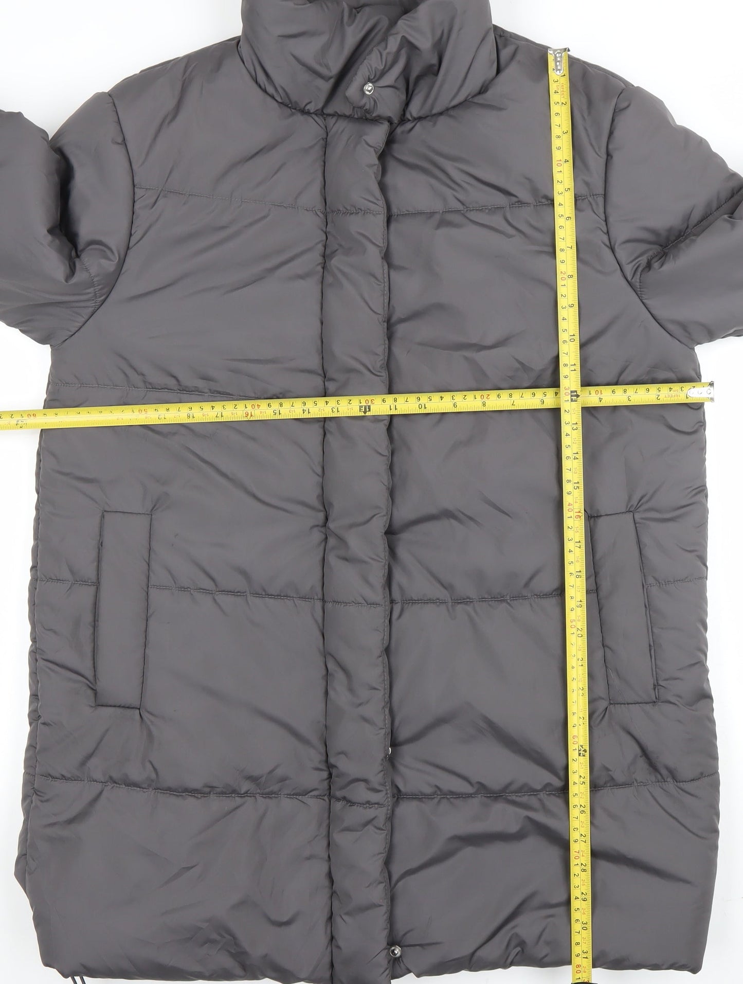 Womens UK Size 10 New Look Grey Puffer Jacket