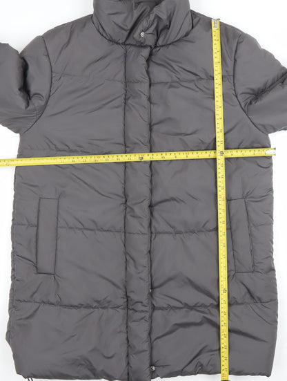 Womens UK Size 10 New Look Grey Puffer Jacket