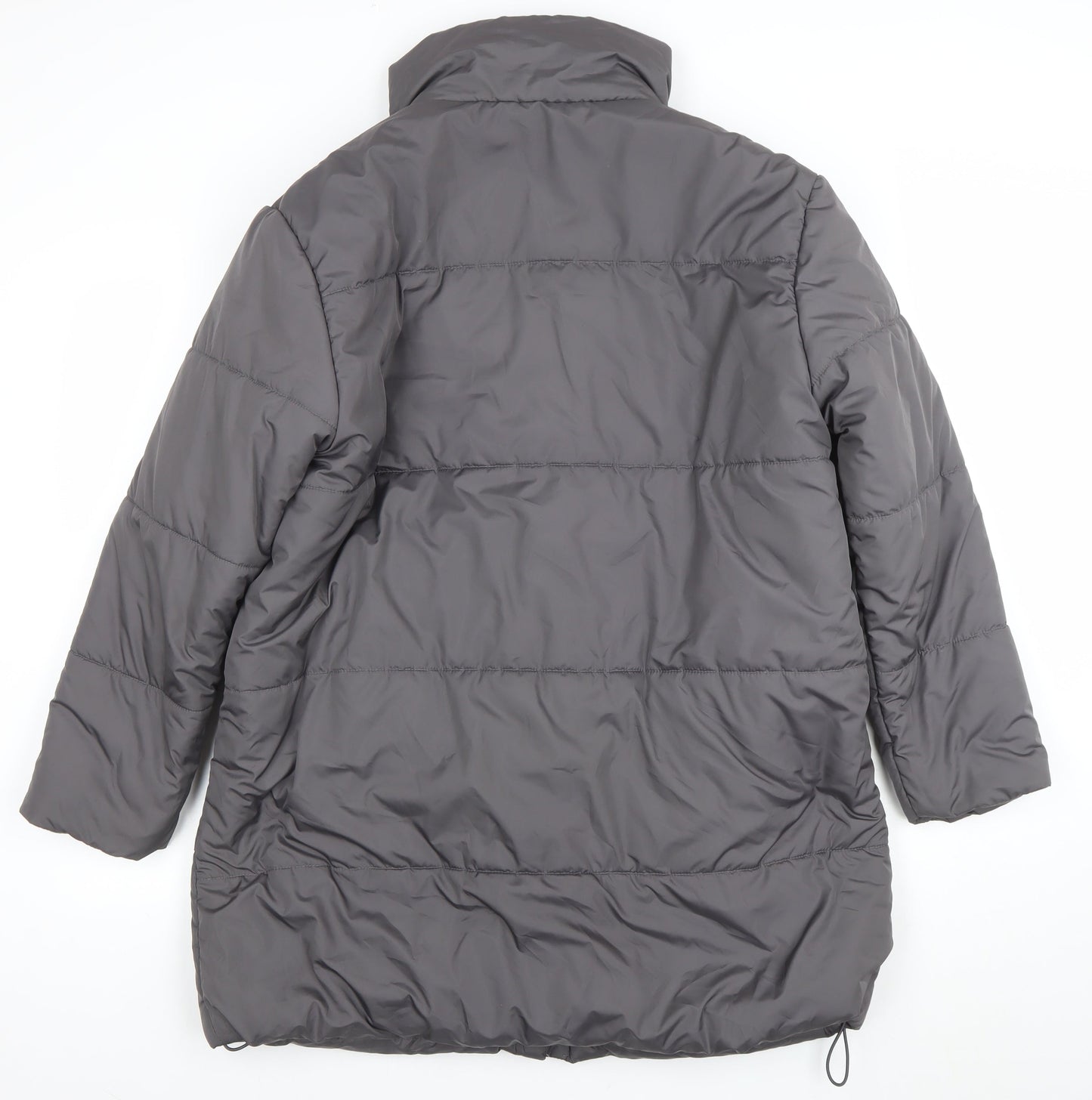 Womens UK Size 10 New Look Grey Puffer Jacket