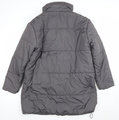 Womens UK Size 10 New Look Grey Puffer Jacket