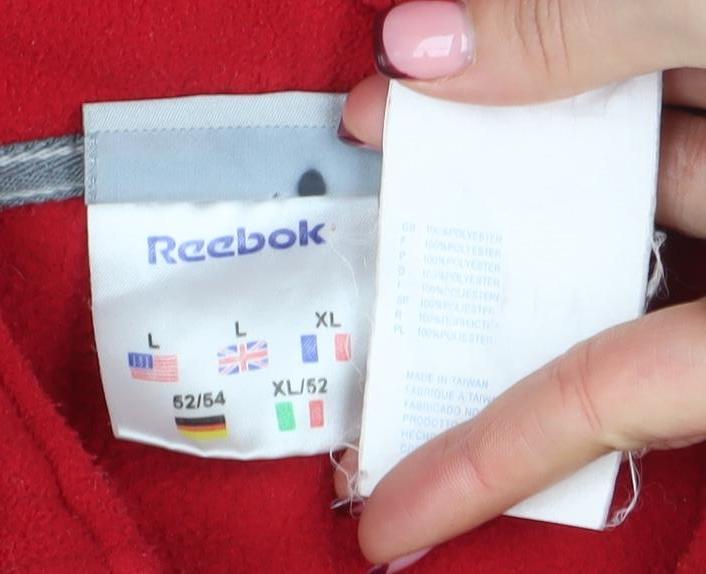 Mens UK Size L Reebok Red Basic Jacket