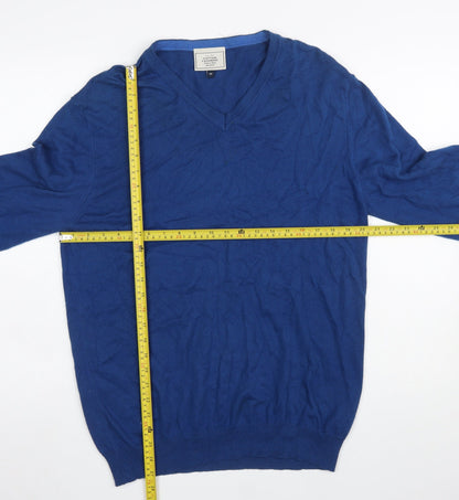 Mens UK Size M John Lewis Blue Pullover Jumper