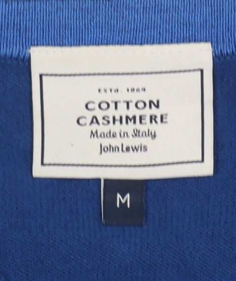 Mens UK Size M John Lewis Blue Pullover Jumper