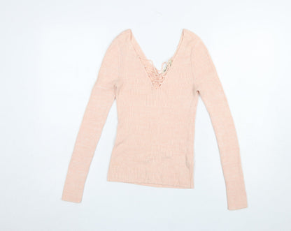Womens UK Size 6 Miss Selfridge Pink Pullover Jumper