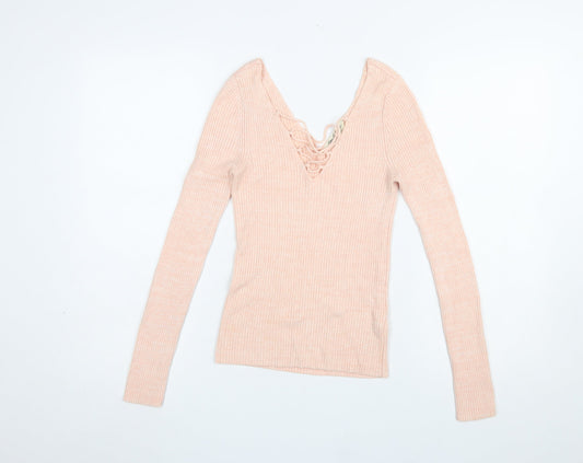 Womens UK Size 6 Miss Selfridge Pink Pullover Jumper
