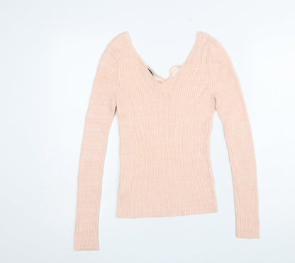 Womens UK Size 6 Miss Selfridge Pink Pullover Jumper