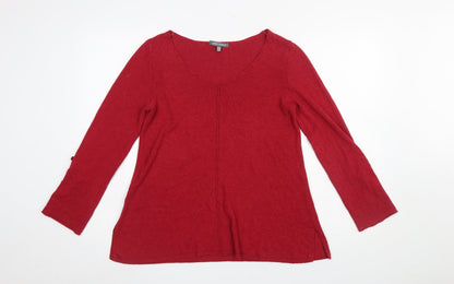 Womens UK Size 10 Laura Ashley Red Pullover Jumper