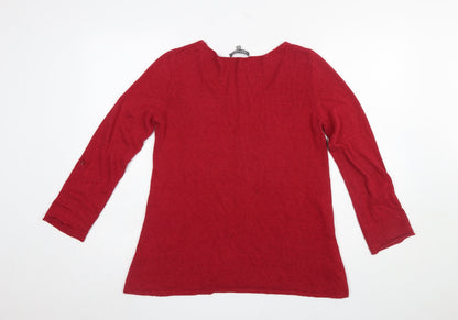 Womens UK Size 10 Laura Ashley Red Pullover Jumper