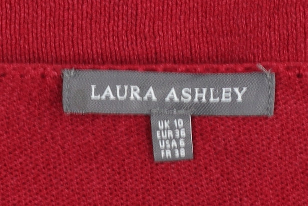 Womens UK Size 10 Laura Ashley Red Pullover Jumper
