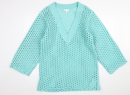 Womens UK Size L H&M Blue Pullover Jumper