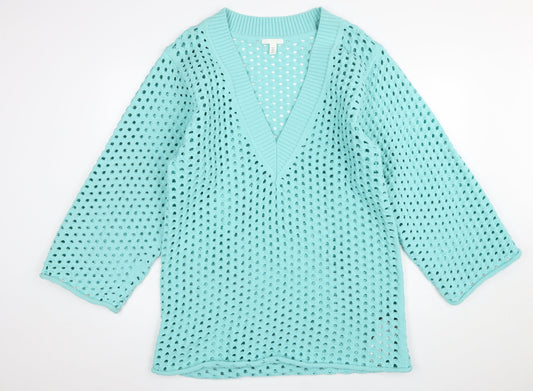 Womens UK Size L H&M Blue Pullover Jumper