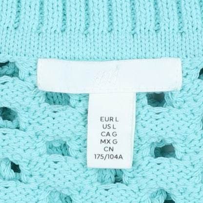 Womens UK Size L H&M Blue Pullover Jumper