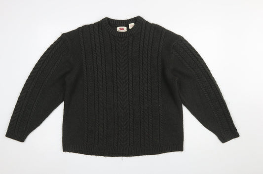 Womens UK Size M Levi's Black Pullover Jumper