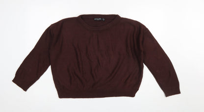 Womens UK Size M Brave Soul Brown Pullover Jumper