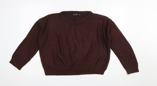 Womens UK Size M Brave Soul Brown Pullover Jumper