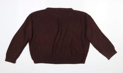 Womens UK Size M Brave Soul Brown Pullover Jumper