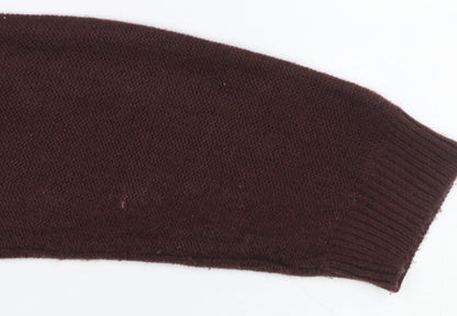 Womens UK Size M Brave Soul Brown Pullover Jumper