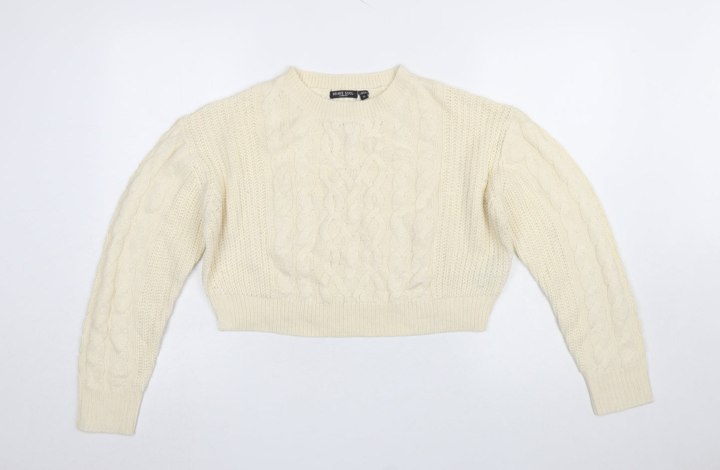 Womens UK Size 12 Brave Soul Ivory Pullover Jumper