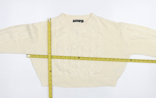 Womens UK Size 12 Brave Soul Ivory Pullover Jumper