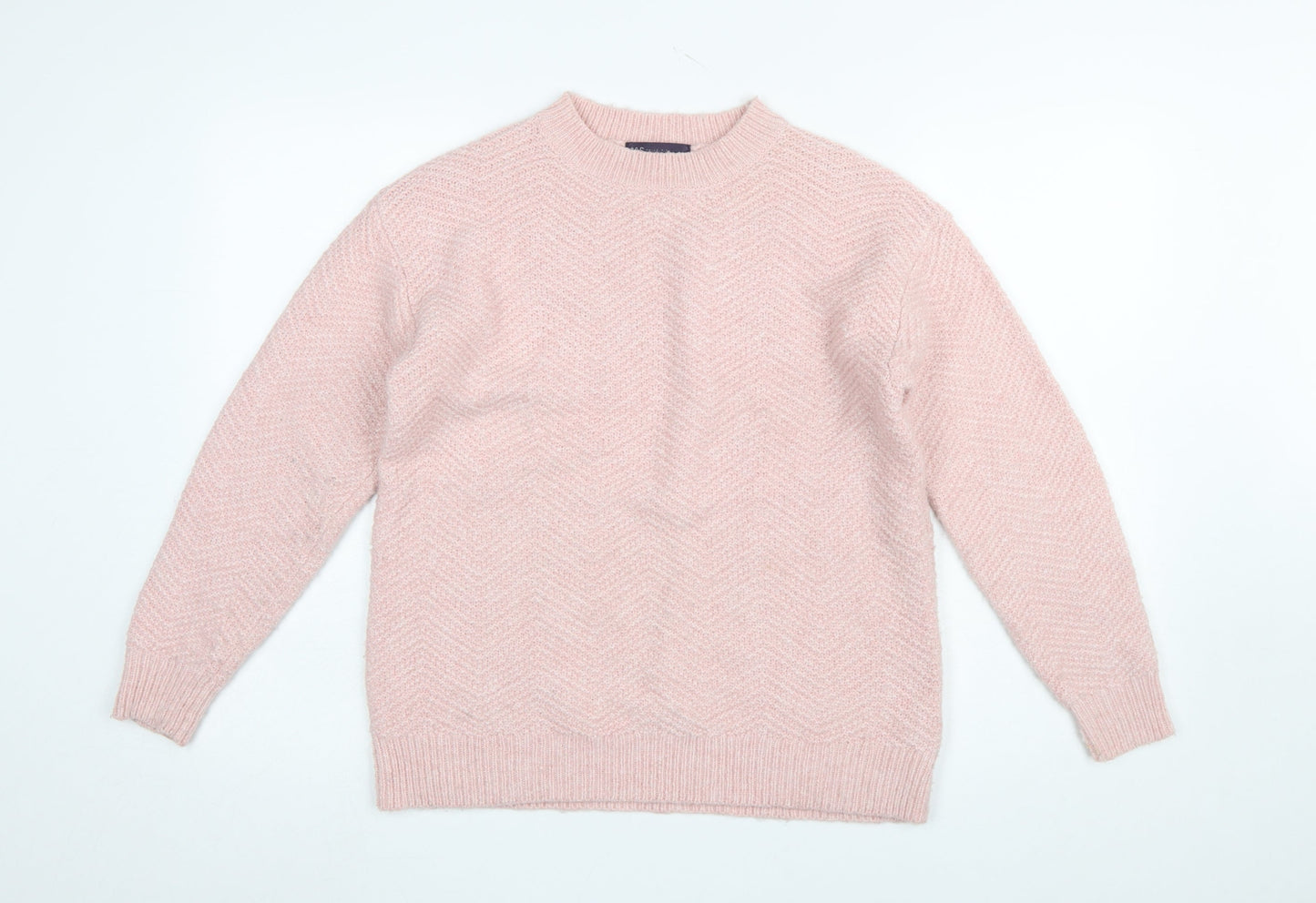 Womens UK Size S Marks and Spencer Pink Pullover Jumper