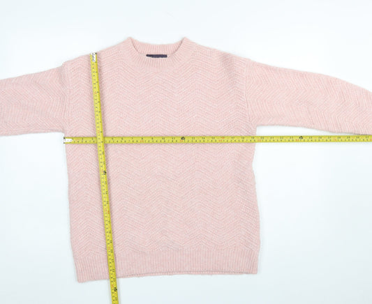Womens UK Size S Marks and Spencer Pink Pullover Jumper