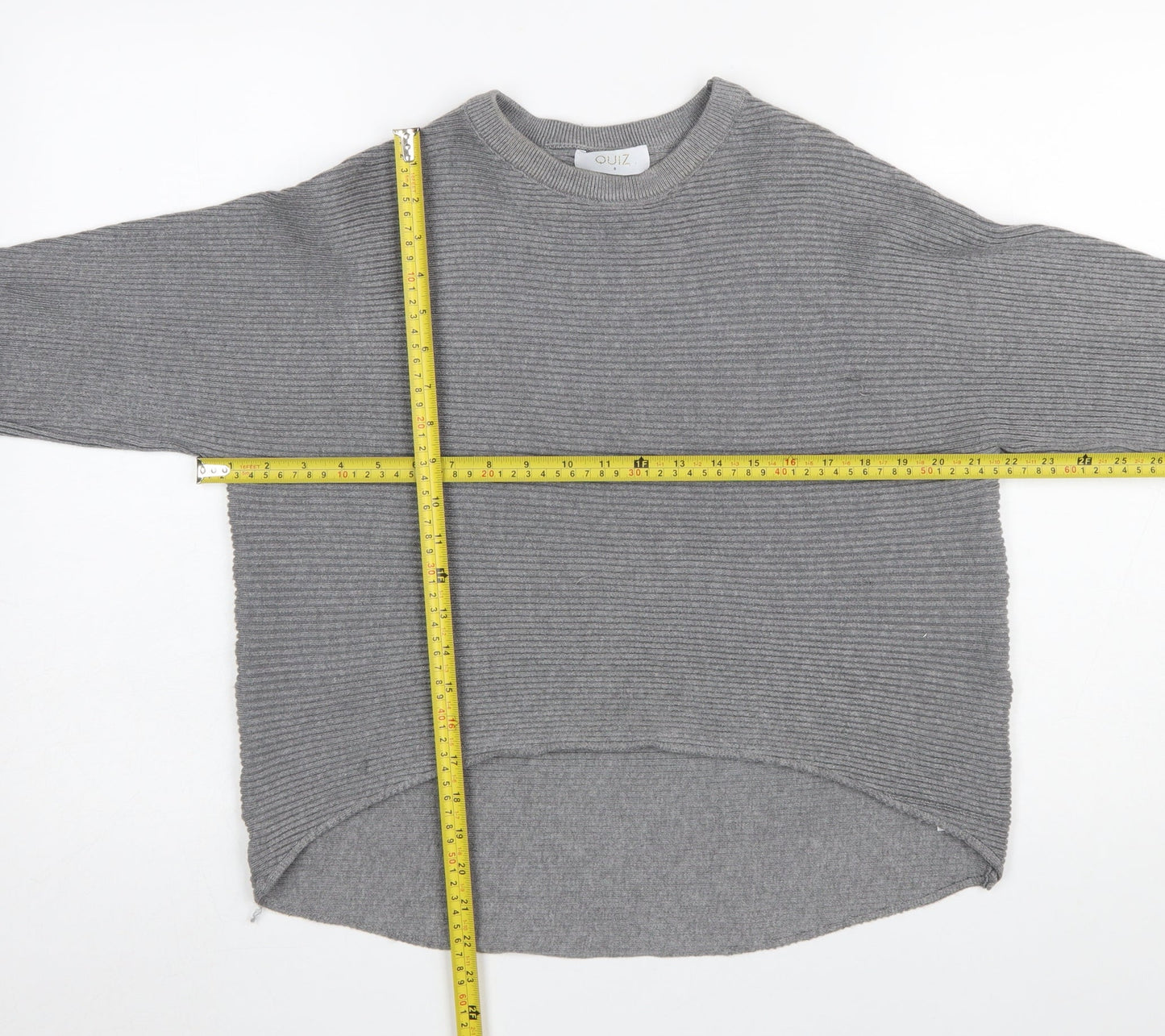 Womens UK Size S Quiz Grey Pullover Jumper