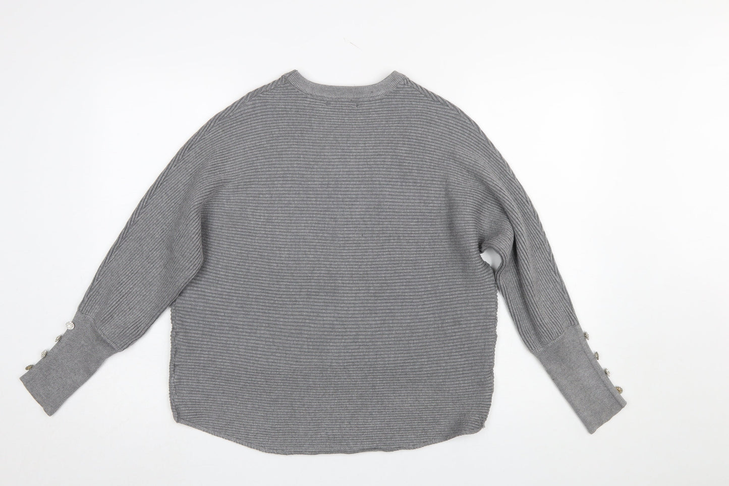 Womens UK Size S Quiz Grey Pullover Jumper