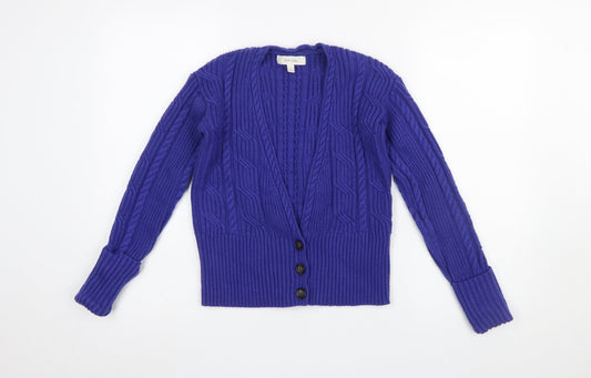 Womens UK Size 8 Marks and Spencer Purple Cardigan Jumper