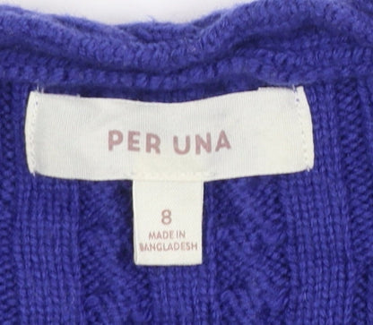 Womens UK Size 8 Marks and Spencer Purple Cardigan Jumper