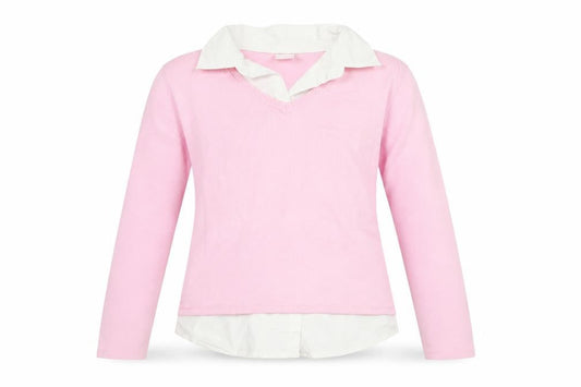 Girls UK Size 13 Years NAFNAF Pink Pullover Jumper